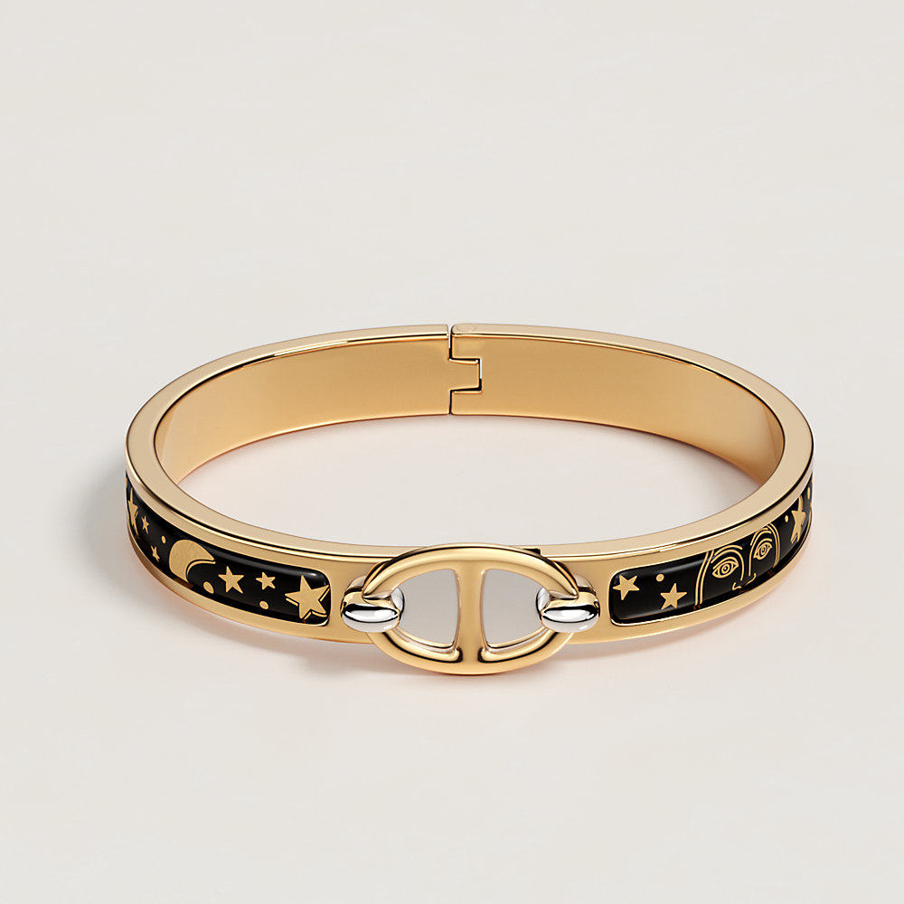 Mini Clic Chaine d'Ancre Gloria Soli bracelet - Black | Hermès